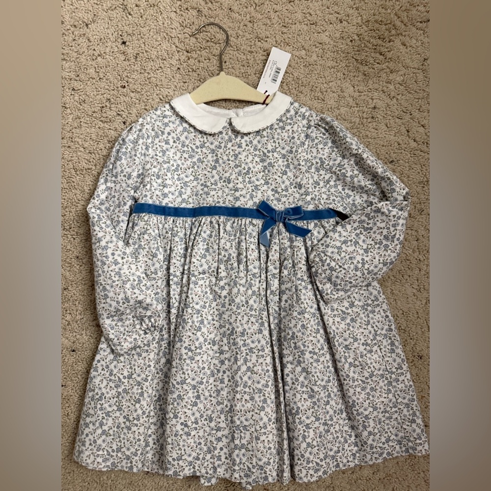 Trotters Aubrey Floral Dress in Blue and Pink